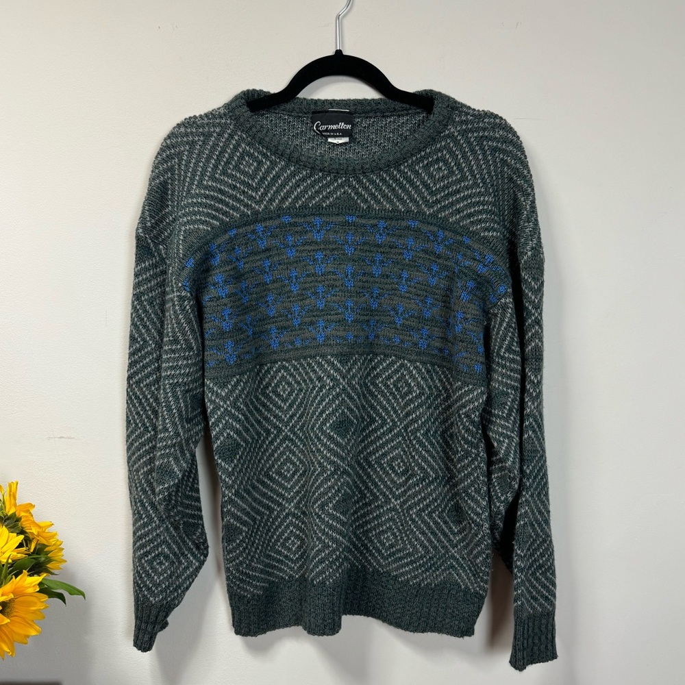 Vintage 80s Carmelton Acrylic Sweater sz M